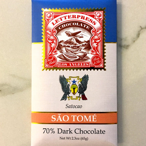 Letterpress Sao Tome 70% Dark Chocolate Bar