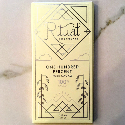 Ritual 100% Pure Dark Chocolate Bar