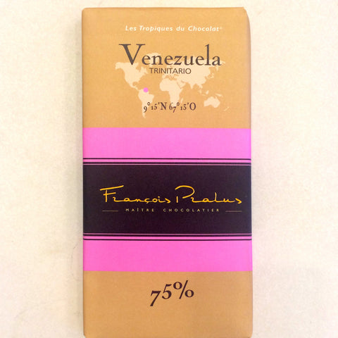 Francois Parles Venezuela 75% Dark Chocolate Bar