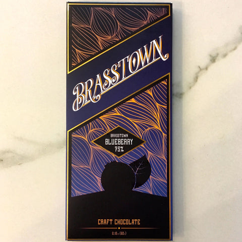 Brasstown Blueberry 75% Dark Chocolate Bar