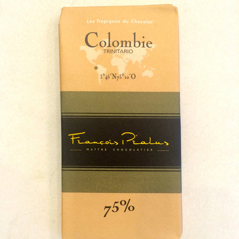 Francois Parlus Colombie Columbia 75% Dark Chocolate Bar