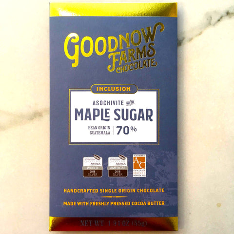 Goodnow Farms Maple Sugar Dark Chocolate Bar