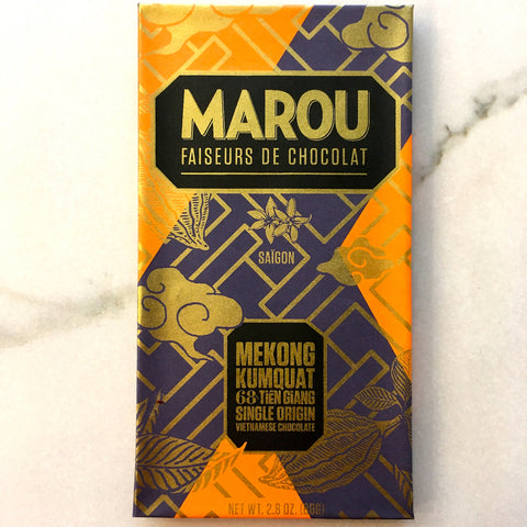 Marou Kumquat Dark Chocolate Bar Mekong Vietnam