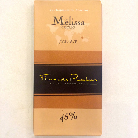 Francois Pralus Melissa 45% Dark Milk Chocolate Bar
