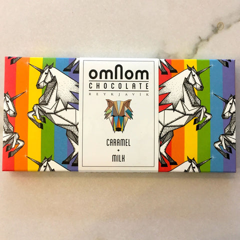 OmNom Caramel + Milk Unicorn Milk Chocolate Bar