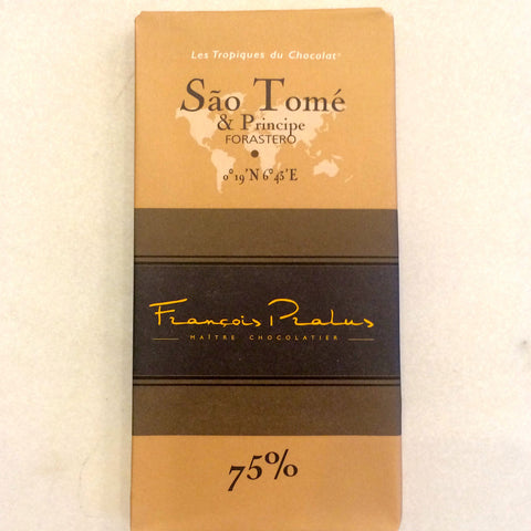 Francois Parles Sao Tome 75% Dark Chocolate Bar